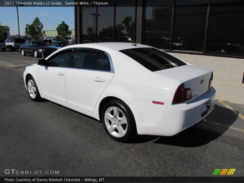Summit White / Titanium 2009 Chevrolet Malibu LS Sedan