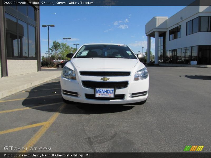 Summit White / Titanium 2009 Chevrolet Malibu LS Sedan