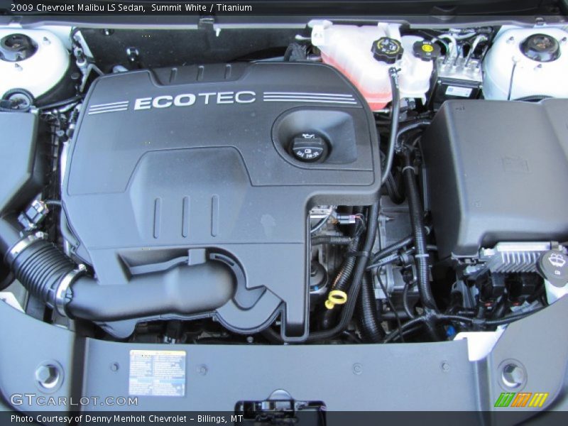 Summit White / Titanium 2009 Chevrolet Malibu LS Sedan