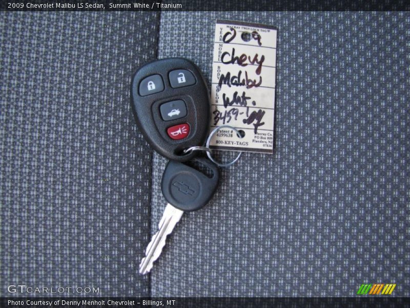 Summit White / Titanium 2009 Chevrolet Malibu LS Sedan