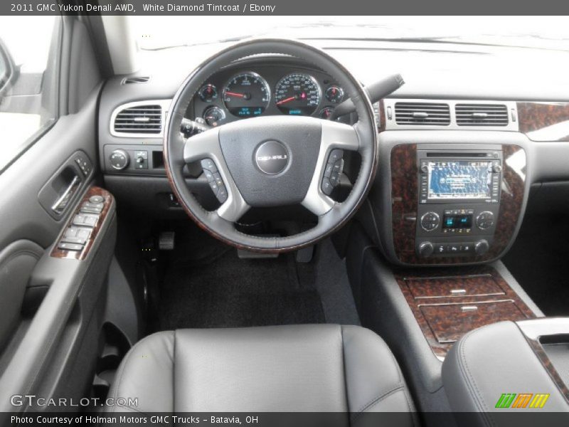 White Diamond Tintcoat / Ebony 2011 GMC Yukon Denali AWD