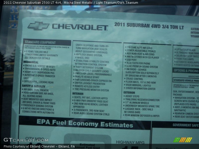 Mocha Steel Metallic / Light Titanium/Dark Titanium 2011 Chevrolet Suburban 2500 LT 4x4