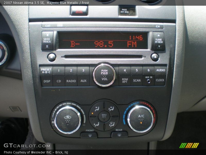 Majestic Blue Metallic / Frost 2007 Nissan Altima 3.5 SE