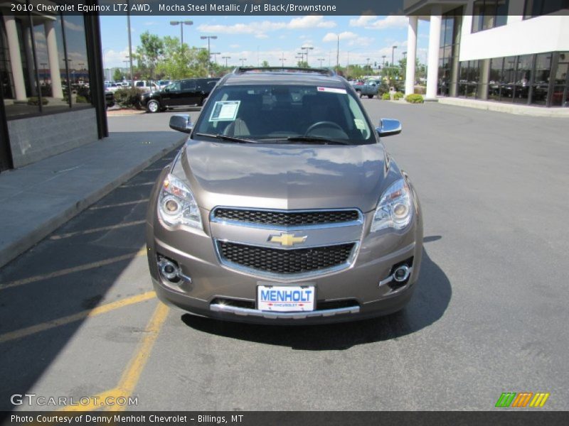 Mocha Steel Metallic / Jet Black/Brownstone 2010 Chevrolet Equinox LTZ AWD