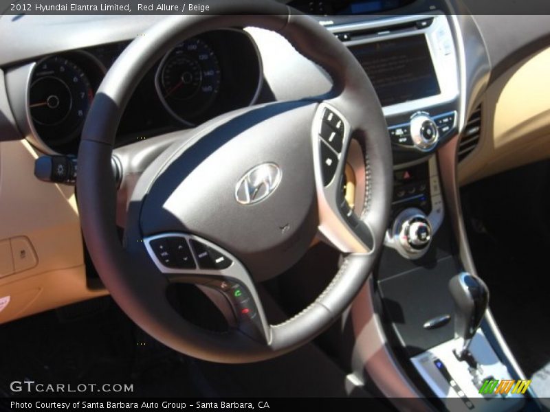 Red Allure / Beige 2012 Hyundai Elantra Limited