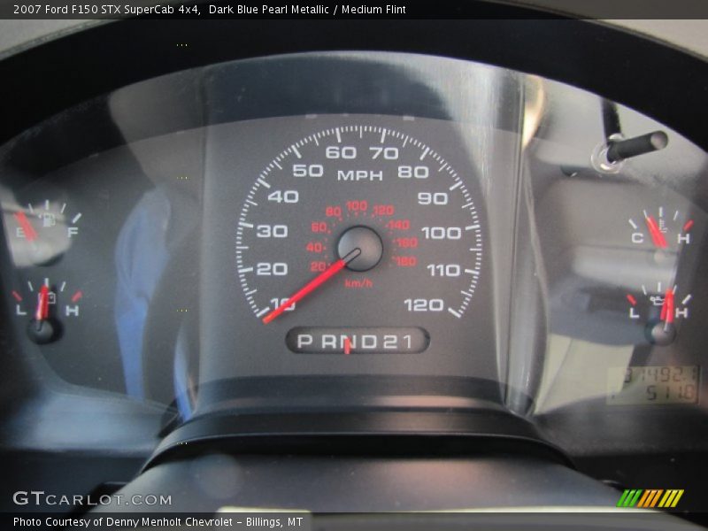 Dark Blue Pearl Metallic / Medium Flint 2007 Ford F150 STX SuperCab 4x4