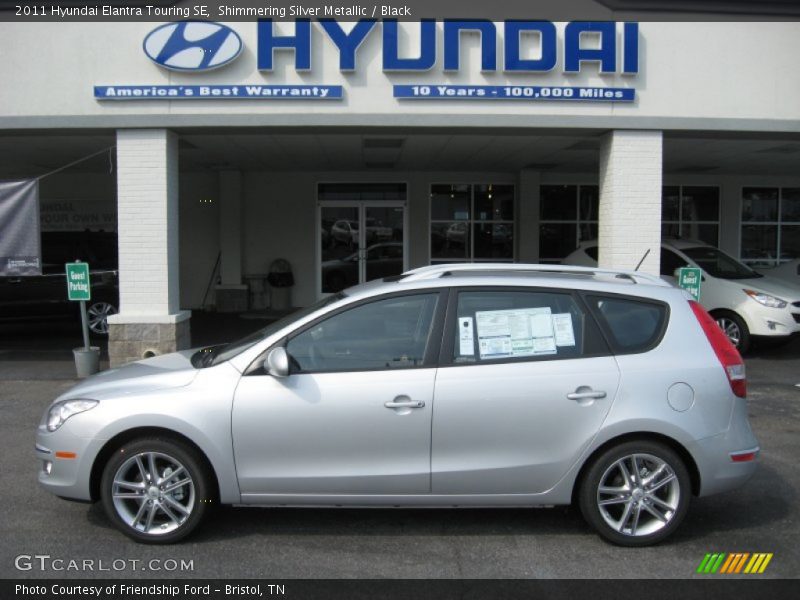 Shimmering Silver Metallic / Black 2011 Hyundai Elantra Touring SE