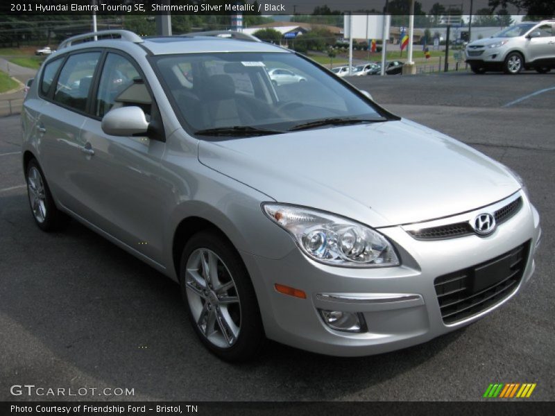 Shimmering Silver Metallic / Black 2011 Hyundai Elantra Touring SE