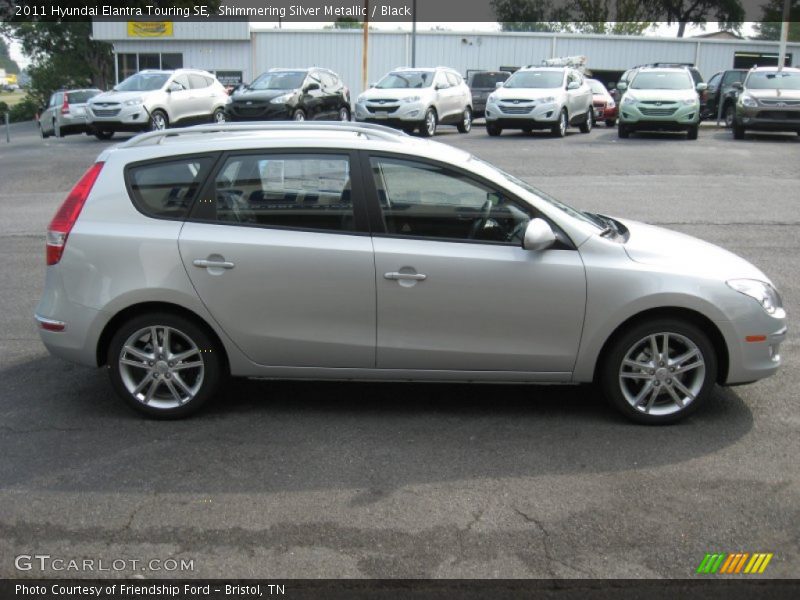 Shimmering Silver Metallic / Black 2011 Hyundai Elantra Touring SE
