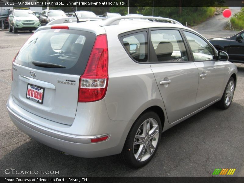 Shimmering Silver Metallic / Black 2011 Hyundai Elantra Touring SE
