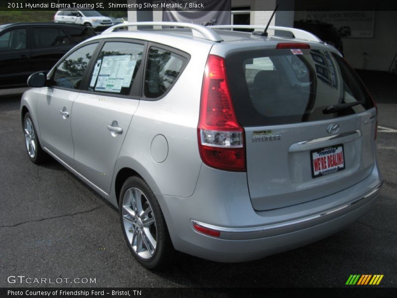 Shimmering Silver Metallic / Black 2011 Hyundai Elantra Touring SE
