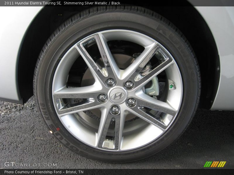 Shimmering Silver Metallic / Black 2011 Hyundai Elantra Touring SE