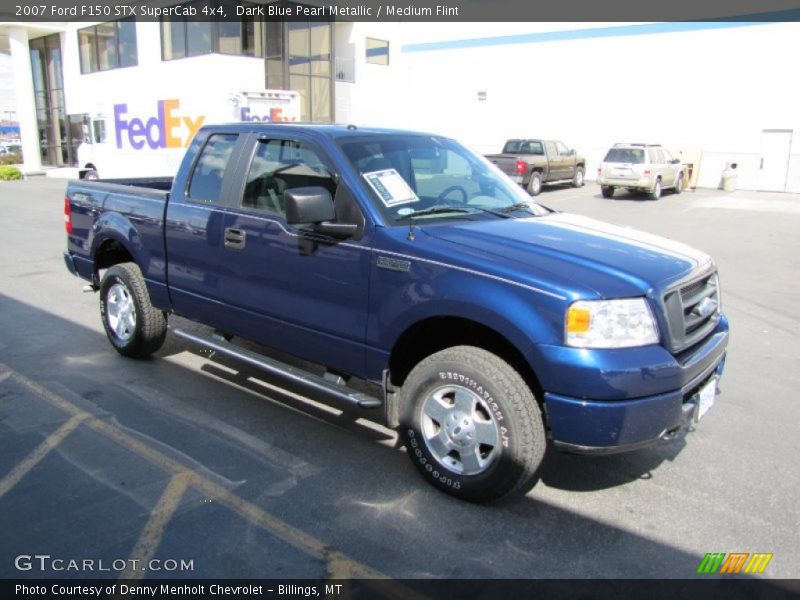 Dark Blue Pearl Metallic / Medium Flint 2007 Ford F150 STX SuperCab 4x4