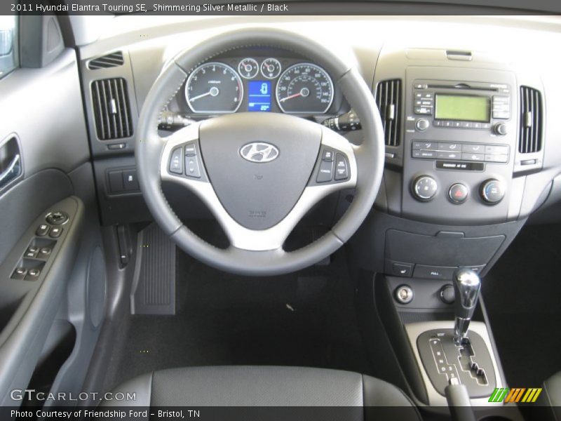 Shimmering Silver Metallic / Black 2011 Hyundai Elantra Touring SE
