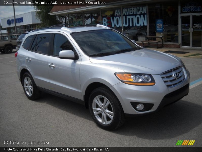 Moonstone Silver / Cocoa Black 2011 Hyundai Santa Fe Limited AWD