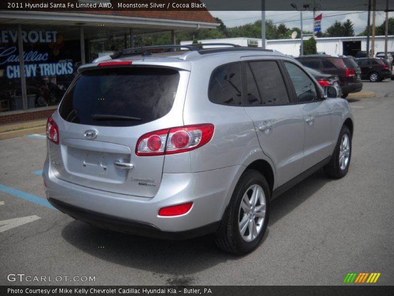 Moonstone Silver / Cocoa Black 2011 Hyundai Santa Fe Limited AWD