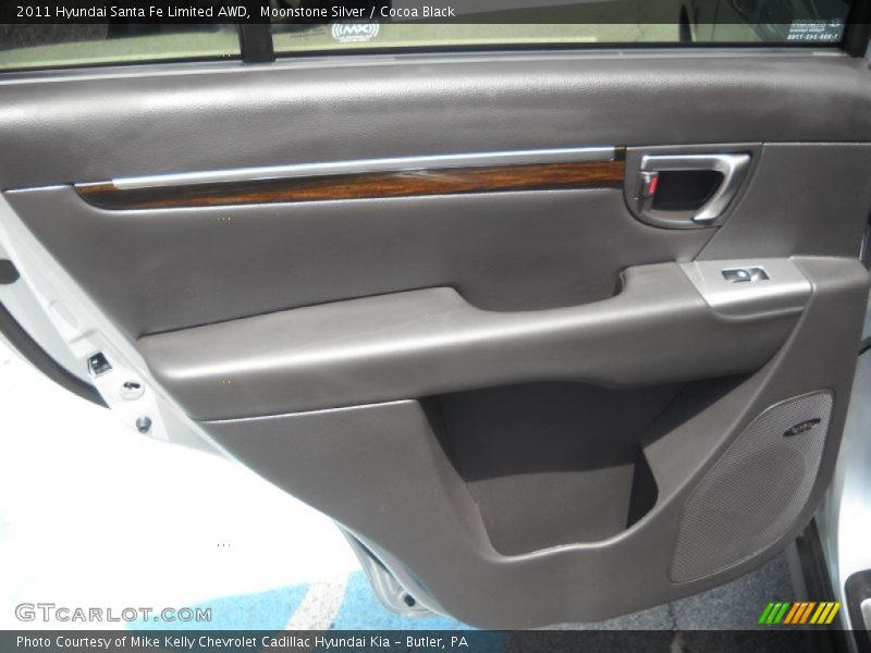 Moonstone Silver / Cocoa Black 2011 Hyundai Santa Fe Limited AWD