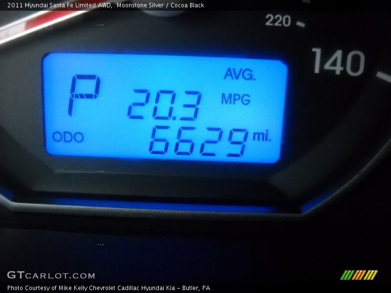 Moonstone Silver / Cocoa Black 2011 Hyundai Santa Fe Limited AWD