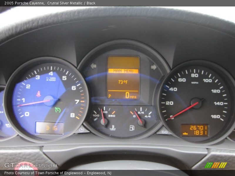 Crystal Silver Metallic / Black 2005 Porsche Cayenne