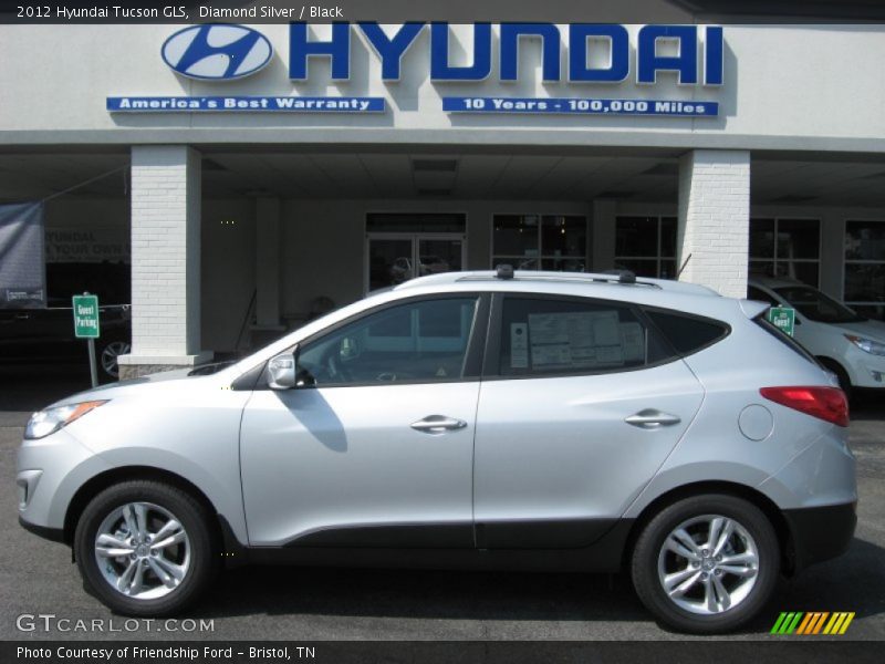 Diamond Silver / Black 2012 Hyundai Tucson GLS