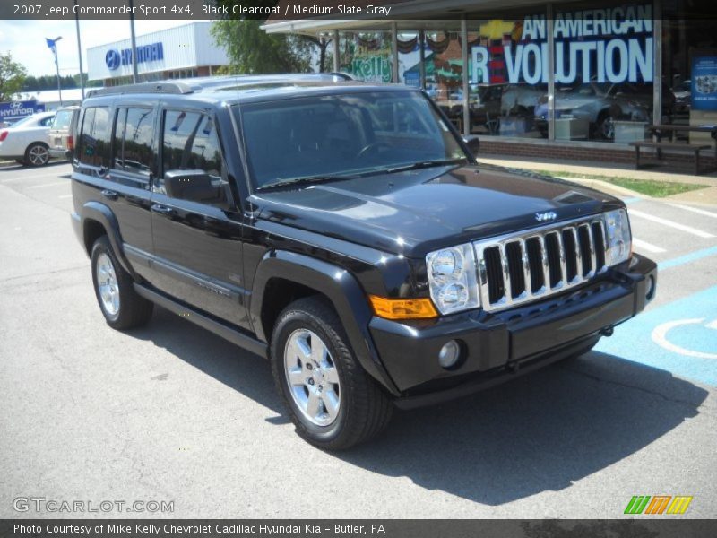 Black Clearcoat / Medium Slate Gray 2007 Jeep Commander Sport 4x4