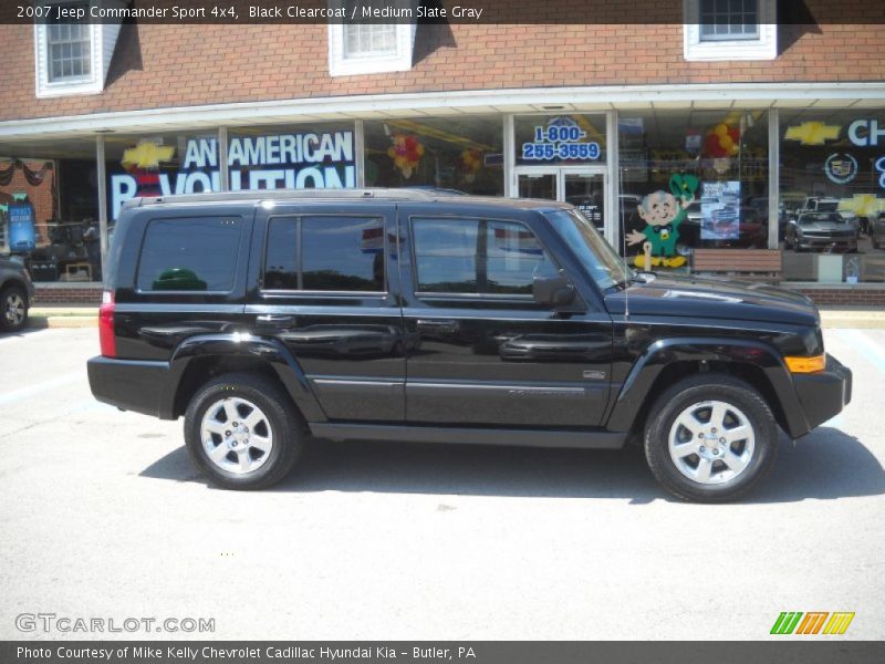 Black Clearcoat / Medium Slate Gray 2007 Jeep Commander Sport 4x4