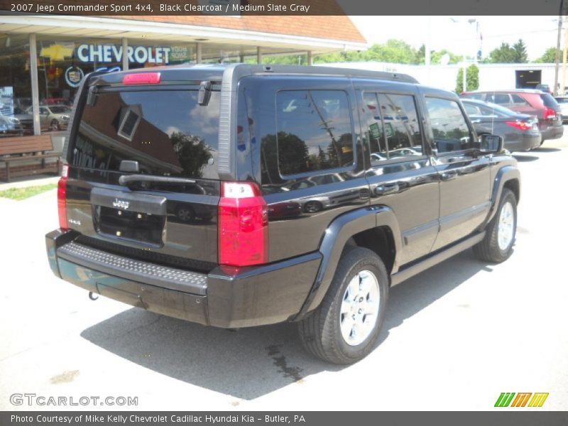 Black Clearcoat / Medium Slate Gray 2007 Jeep Commander Sport 4x4