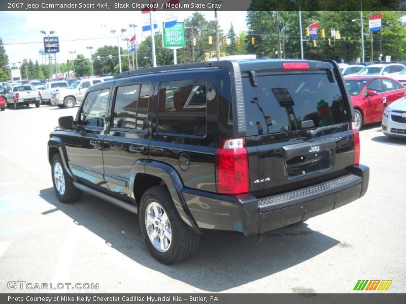 Black Clearcoat / Medium Slate Gray 2007 Jeep Commander Sport 4x4