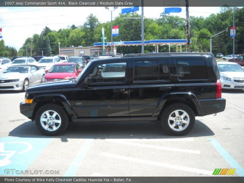 Black Clearcoat / Medium Slate Gray 2007 Jeep Commander Sport 4x4