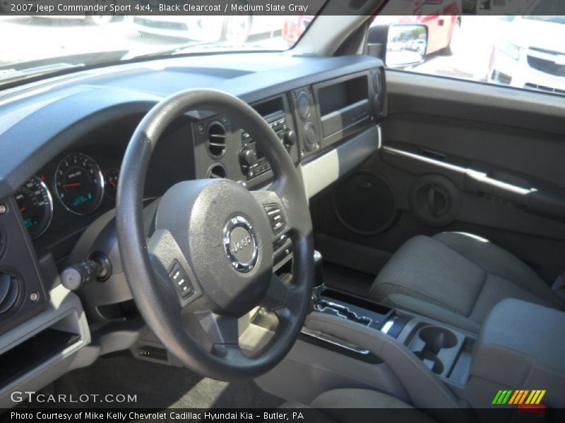 Black Clearcoat / Medium Slate Gray 2007 Jeep Commander Sport 4x4