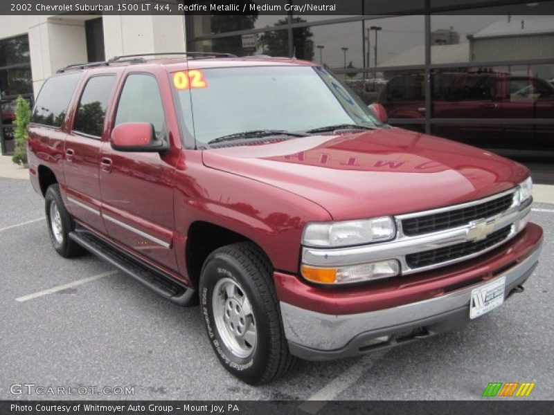 Redfire Metallic / Medium Gray/Neutral 2002 Chevrolet Suburban 1500 LT 4x4