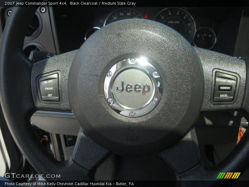 Black Clearcoat / Medium Slate Gray 2007 Jeep Commander Sport 4x4