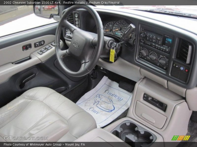 Redfire Metallic / Medium Gray/Neutral 2002 Chevrolet Suburban 1500 LT 4x4