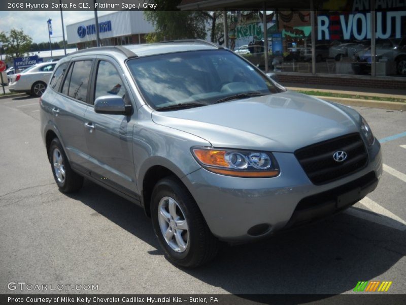 Platinum Sage / Gray 2008 Hyundai Santa Fe GLS