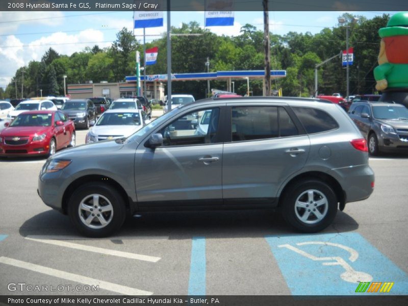 Platinum Sage / Gray 2008 Hyundai Santa Fe GLS