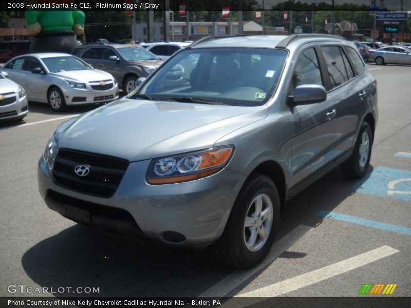 Platinum Sage / Gray 2008 Hyundai Santa Fe GLS