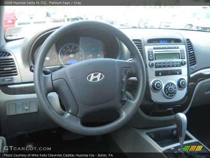 Platinum Sage / Gray 2008 Hyundai Santa Fe GLS