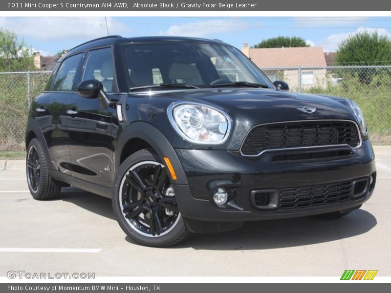 Absolute Black / Gravity Polar Beige Leather 2011 Mini Cooper S Countryman All4 AWD