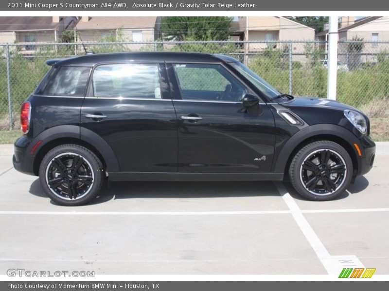 Absolute Black / Gravity Polar Beige Leather 2011 Mini Cooper S Countryman All4 AWD