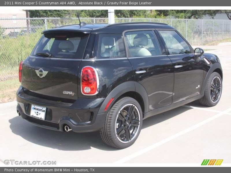 Absolute Black / Gravity Polar Beige Leather 2011 Mini Cooper S Countryman All4 AWD