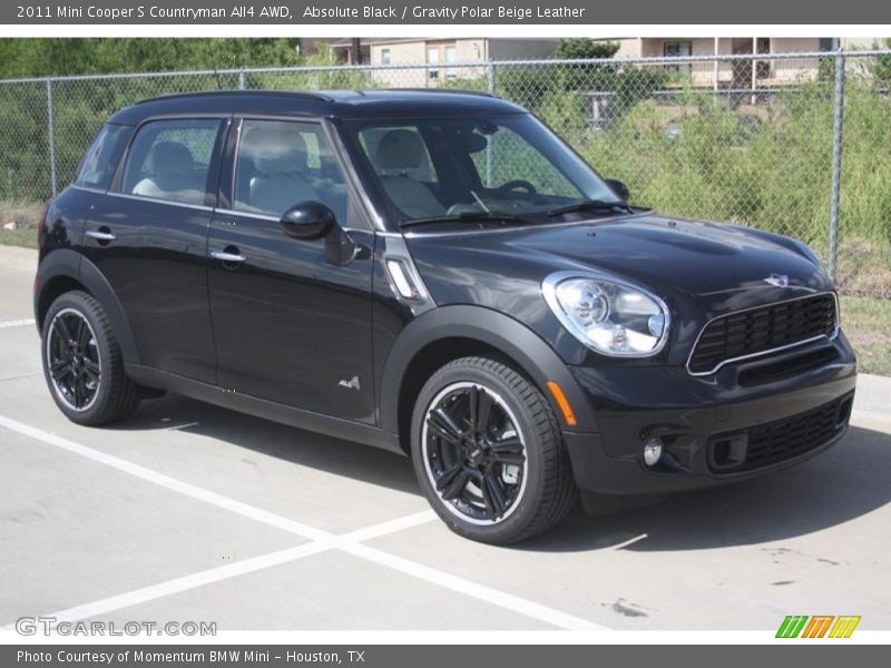 Absolute Black / Gravity Polar Beige Leather 2011 Mini Cooper S Countryman All4 AWD