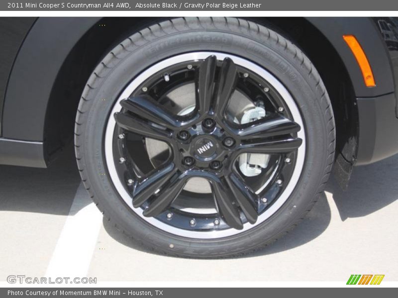 Absolute Black / Gravity Polar Beige Leather 2011 Mini Cooper S Countryman All4 AWD