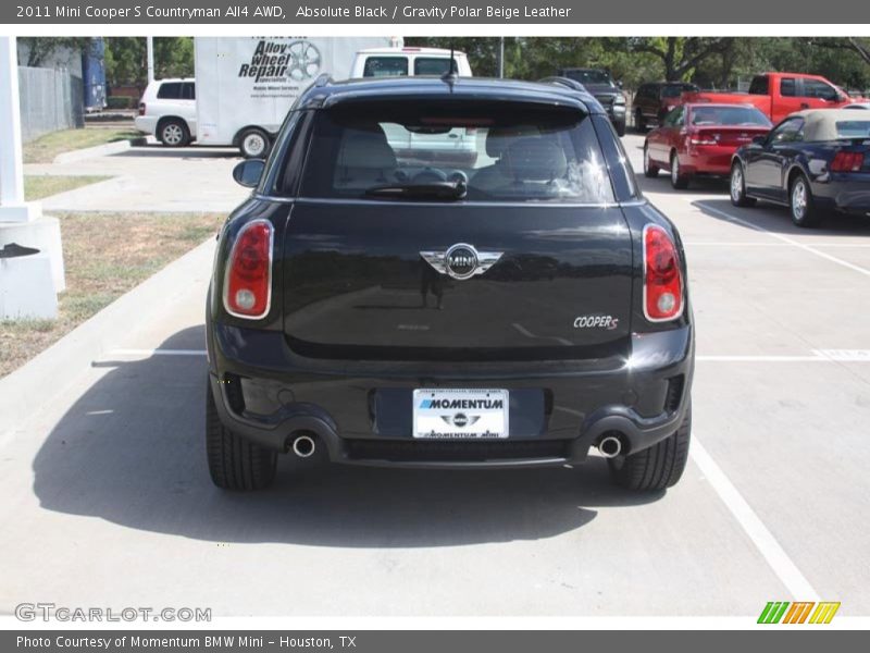 Absolute Black / Gravity Polar Beige Leather 2011 Mini Cooper S Countryman All4 AWD
