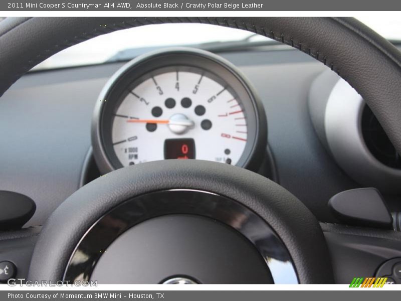 Absolute Black / Gravity Polar Beige Leather 2011 Mini Cooper S Countryman All4 AWD