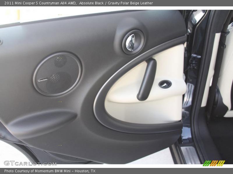Absolute Black / Gravity Polar Beige Leather 2011 Mini Cooper S Countryman All4 AWD