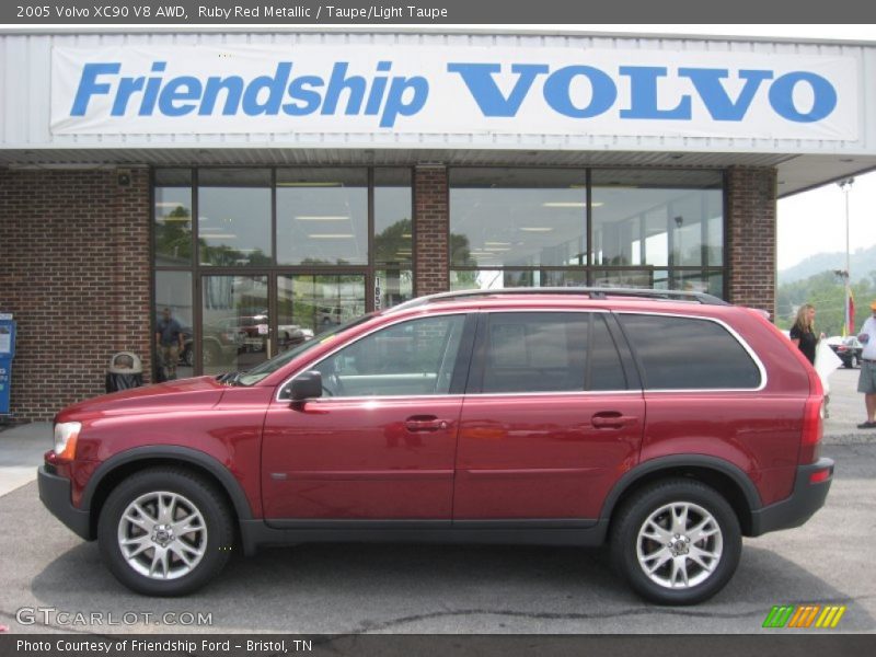 Ruby Red Metallic / Taupe/Light Taupe 2005 Volvo XC90 V8 AWD