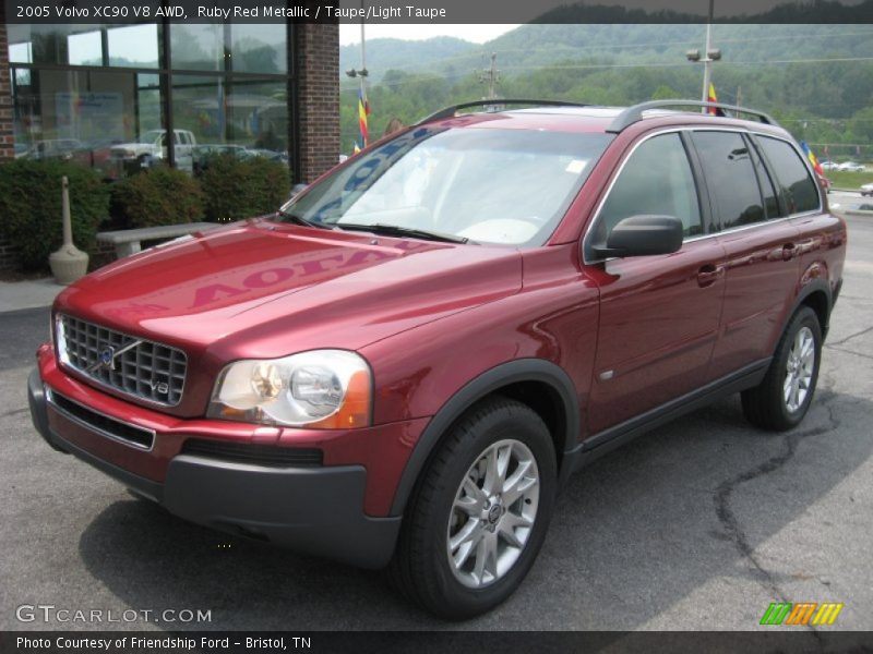 Ruby Red Metallic / Taupe/Light Taupe 2005 Volvo XC90 V8 AWD