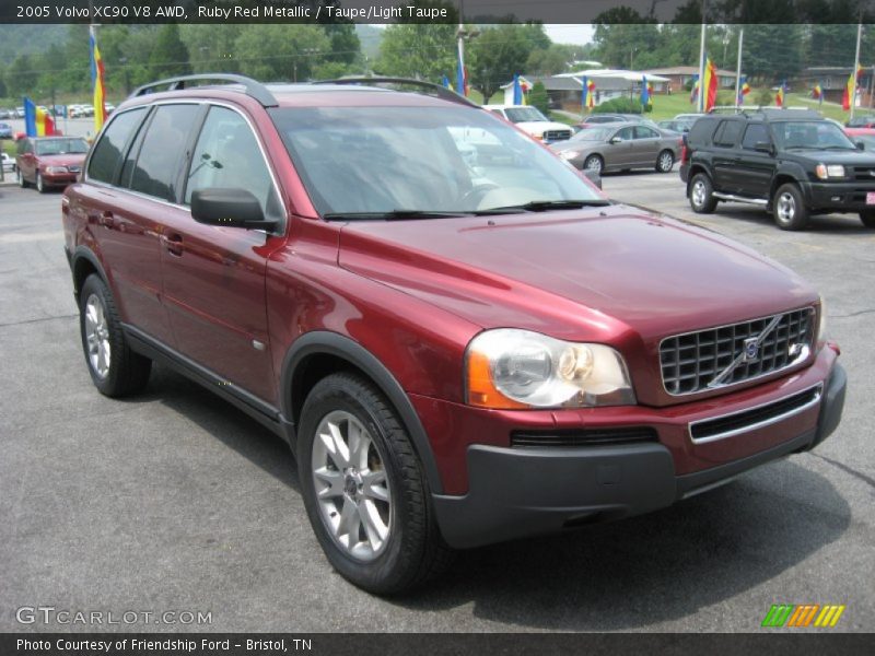 Ruby Red Metallic / Taupe/Light Taupe 2005 Volvo XC90 V8 AWD