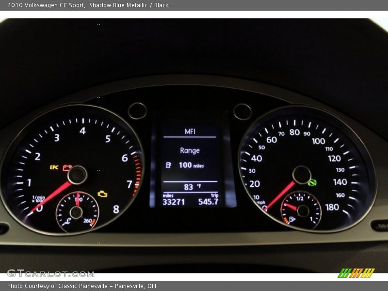 Shadow Blue Metallic / Black 2010 Volkswagen CC Sport