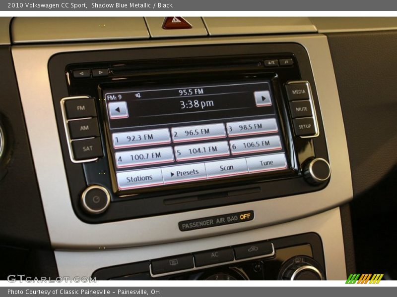 Shadow Blue Metallic / Black 2010 Volkswagen CC Sport